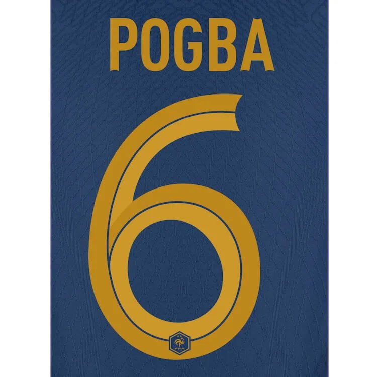 France 2022-23 Home Pogba #9 Jersey Name Set (Back)