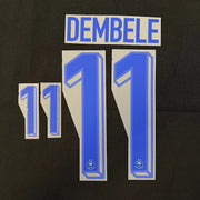 France 2024/25 Away Dembele #11 Jersey Name Set