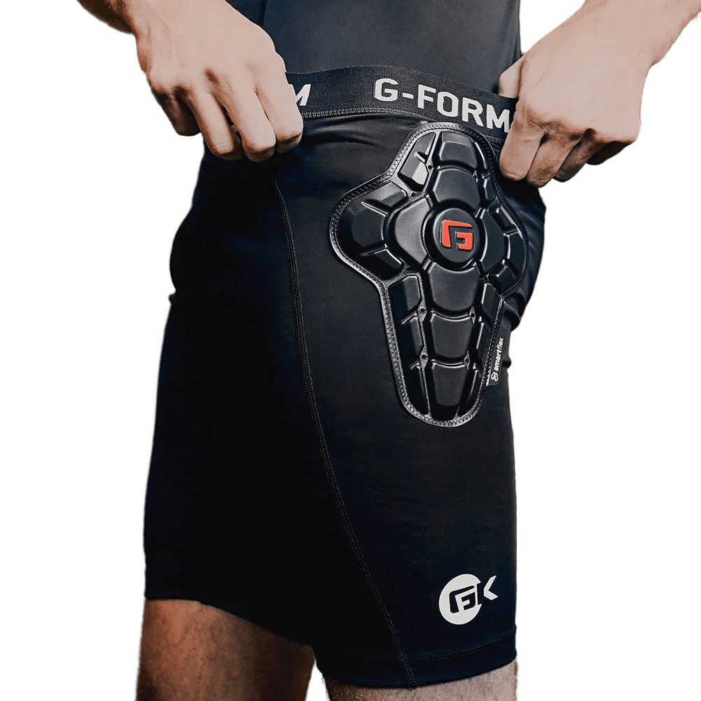 G-Form Goalkeeper Pro Impact Short - Black (Model - Detail)