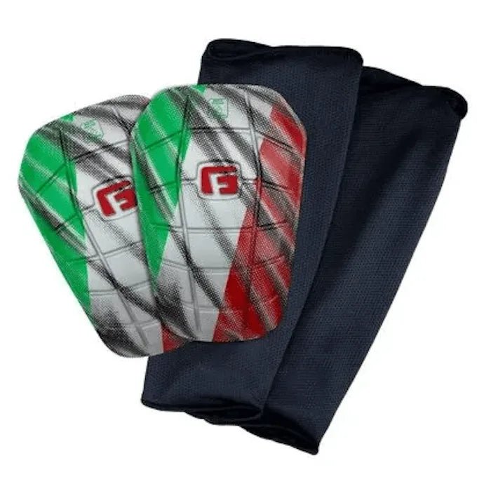 G-Form Pro-S Blade Mexico Shin Guards - Green-White-Red (Set with Sleeves)