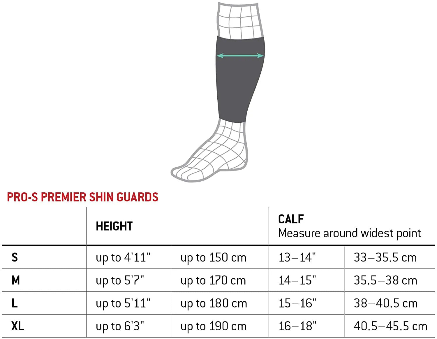 G-Form S-Premier Shin Guards - Black (Size Guide)