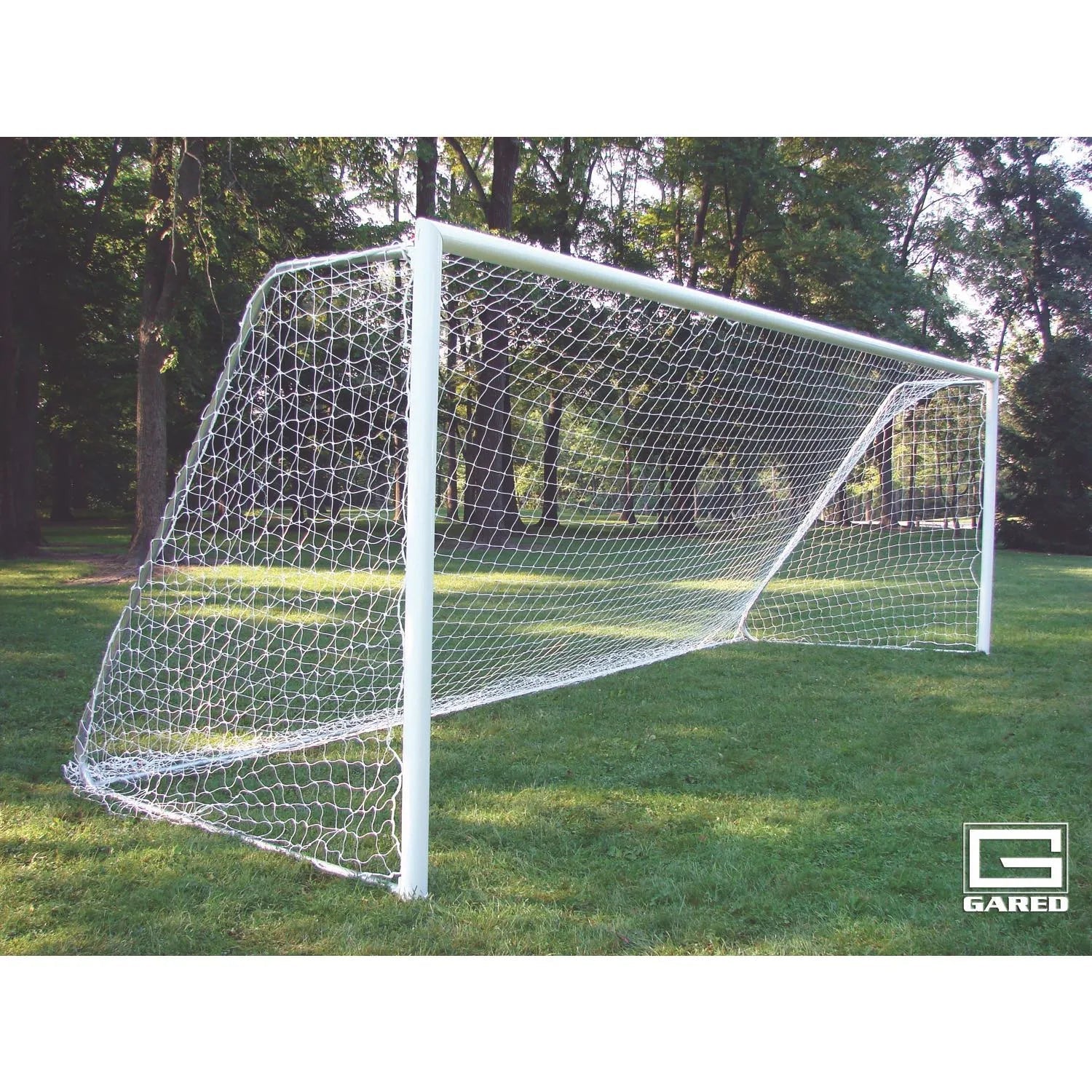 Gared Touchline® All-Star II Round-Frame Soccer Goal, 8' x 24' (Lateral - Front)