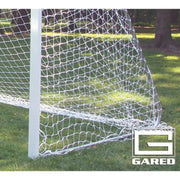 Gared Touchline® Premium 8' x 24' Soccer Net, 4 MM White (Side)
