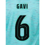 Barcelona 2023/24 Third Gavi #6 Youth Jersey Name Set (CL Version)