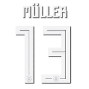 Germany 2018 Away Muller #13 Jersey Name Set