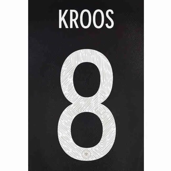 Germany 2021/22 Away Kroos #8 Jersey Name Set