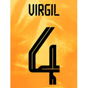 Holland 2022-23 Home Virgil #4 Jersey Name Set