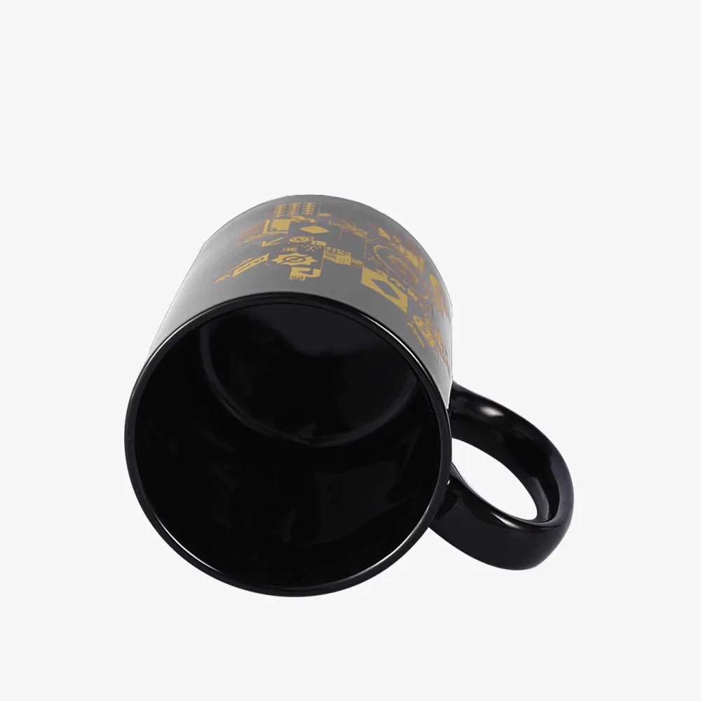 Honav FIFA World Cup 2022 Ceramic Mug - Black-Gold (Top - Back)
