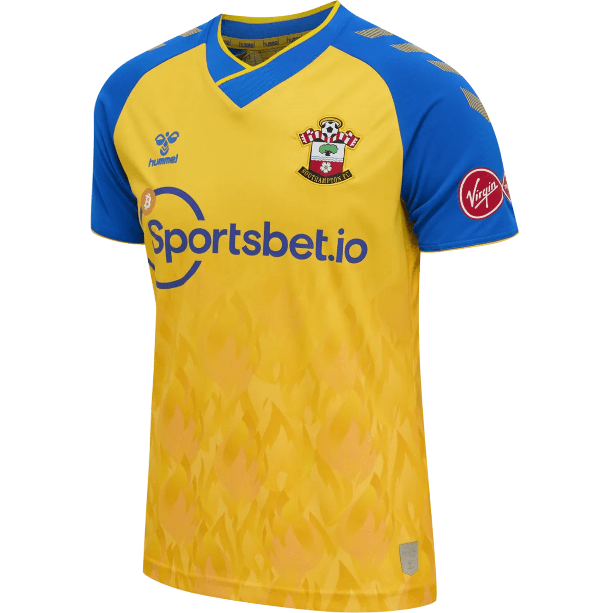 Hummel 2021-22 Southampton Away Jersey - Yellow-Royal (Diagonal)