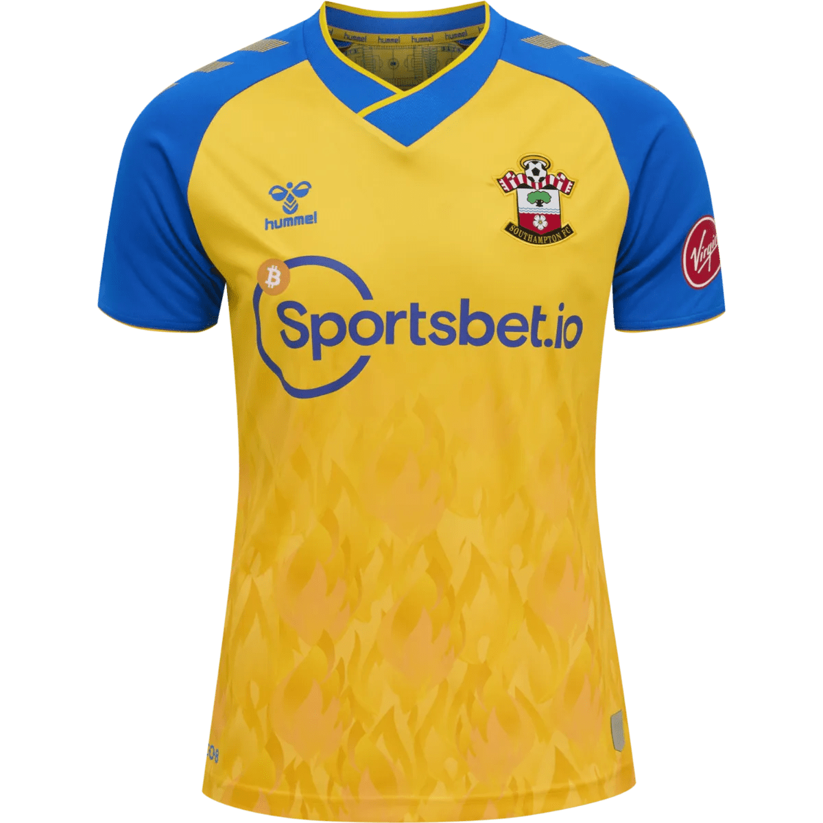 Hummel 2021-22 Southampton Away Jersey - Yellow-Royal (Front)