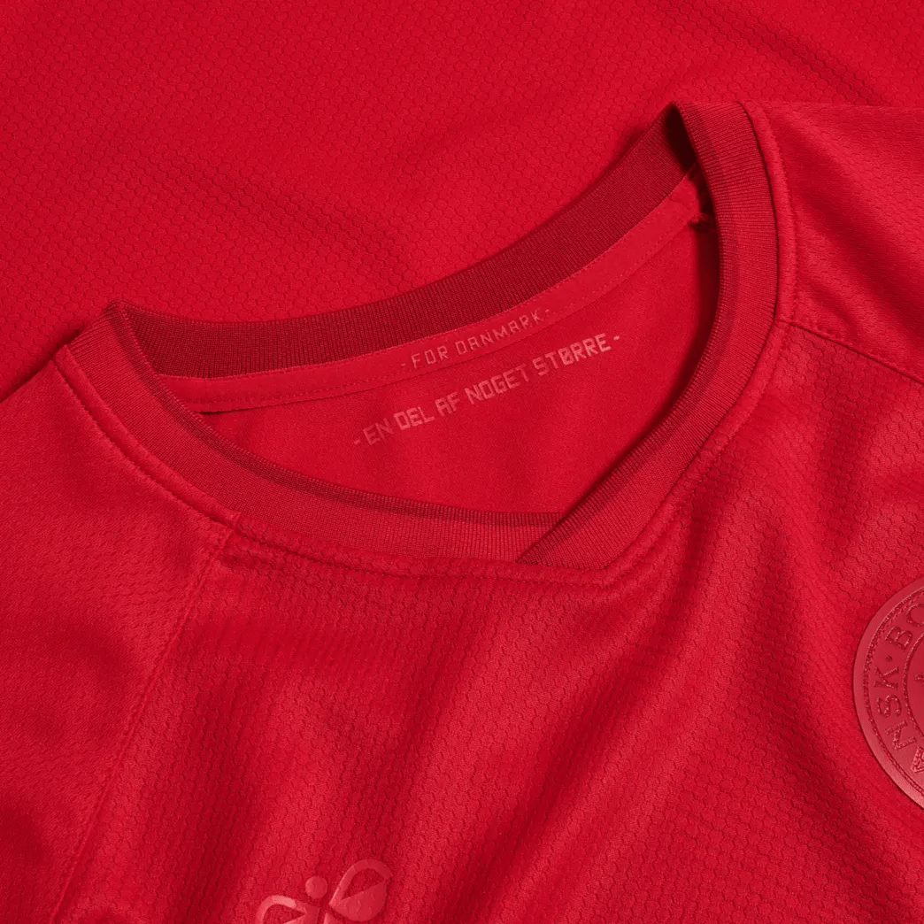 Hummel 2022-23 Denmark Home Jersey - Tango Red (Detail 2)