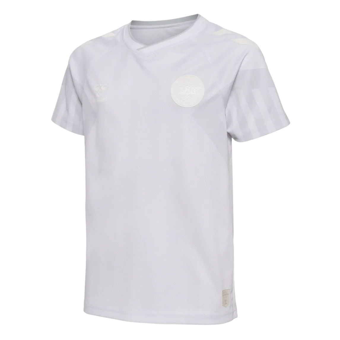 Hummel 2022-23 Denmark Youth Away Jersey - White (Diagonal - Front)