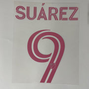 Inter Miami 2024-Away Suarez #9 Jersey Name Set