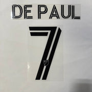 Inter Miami 2025-Home De Paul #7 Jersey Name Set