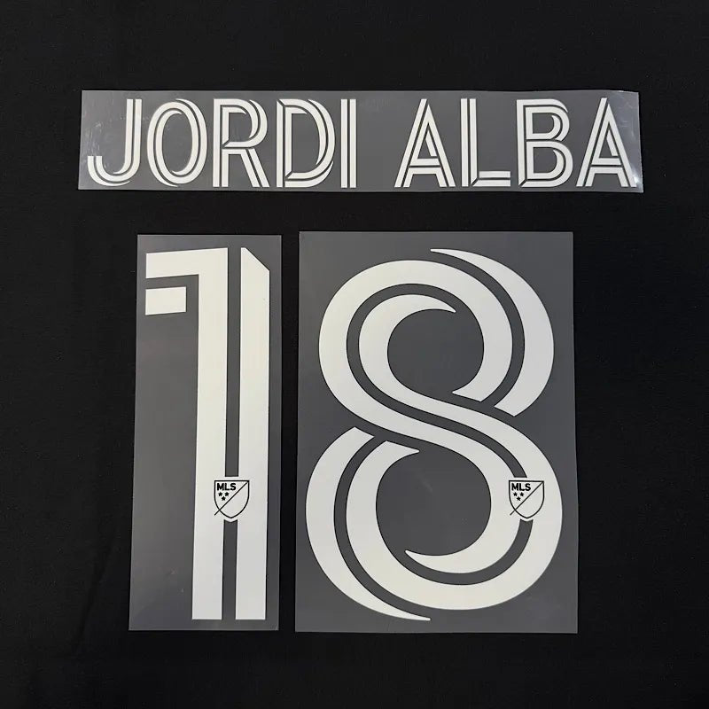 Inter Miami 2025-Third JORDI ALBA #18 Official Name Set