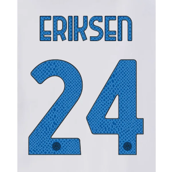 Inter Milan 2021-22 Away Eriksen #24 Jersey Name Set