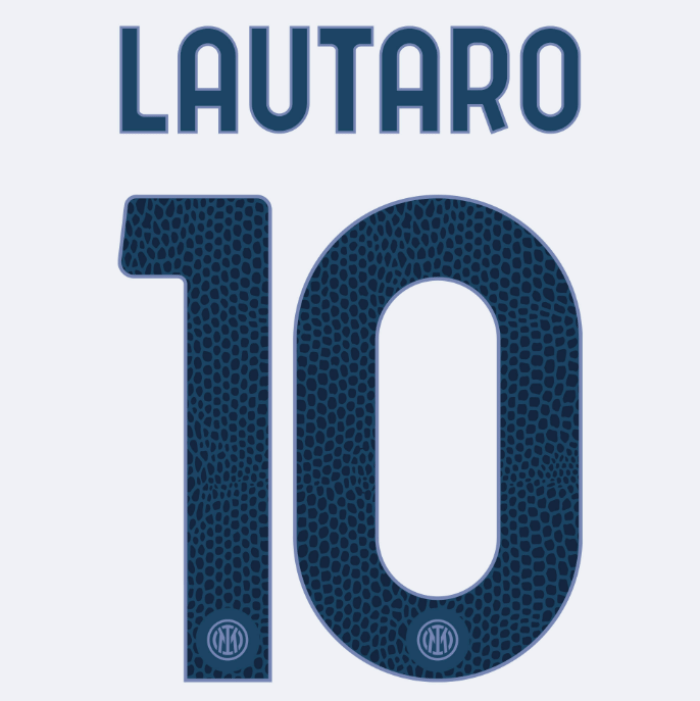 Inter Milan 2024/25 Away LAUTARO #10 Official Name Set