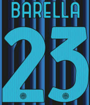 Inter Milan 2025/26 Home BARELLA #23 Official Name Set
