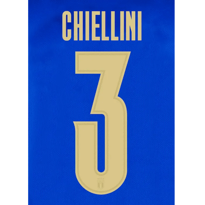 Italy 2020/22 Home Chiellini #3 Jersey Name Set