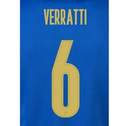 Italy 2021/22 Home Verratti #6 Jersey Name Set