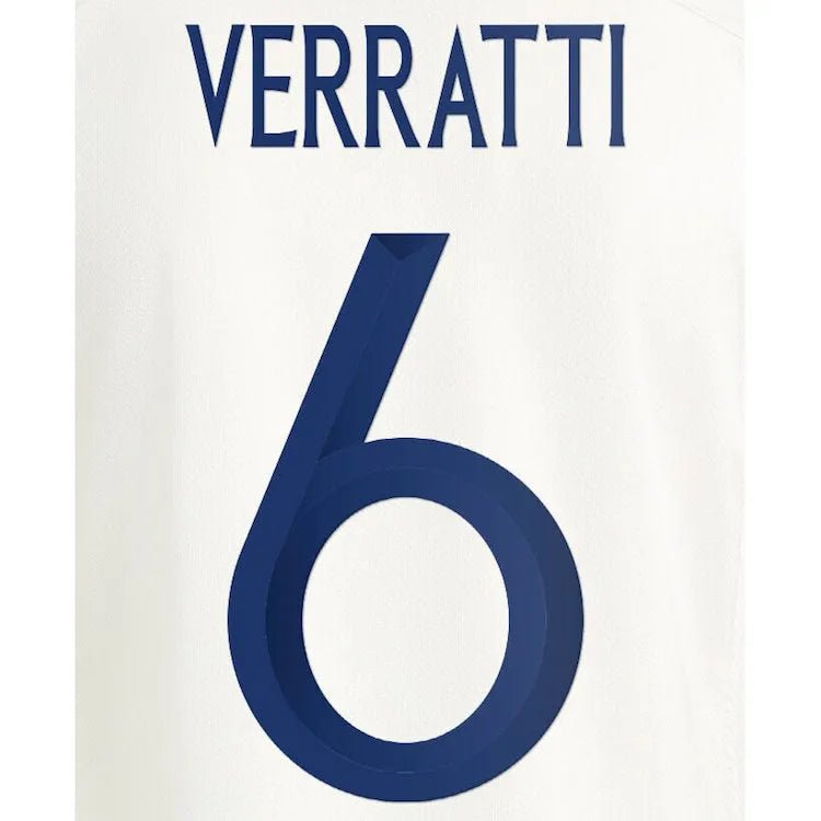 Italy 2023-24 Away Verratti #6 Jersey Name Set (Back)