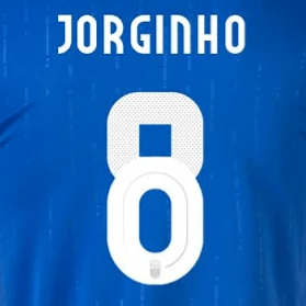 Italy 2023-24 Home Jorginho #8 Jersey Name Set
