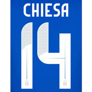Italy 2024 25 Home Chiesa #14 Jersey Name Set (Back)