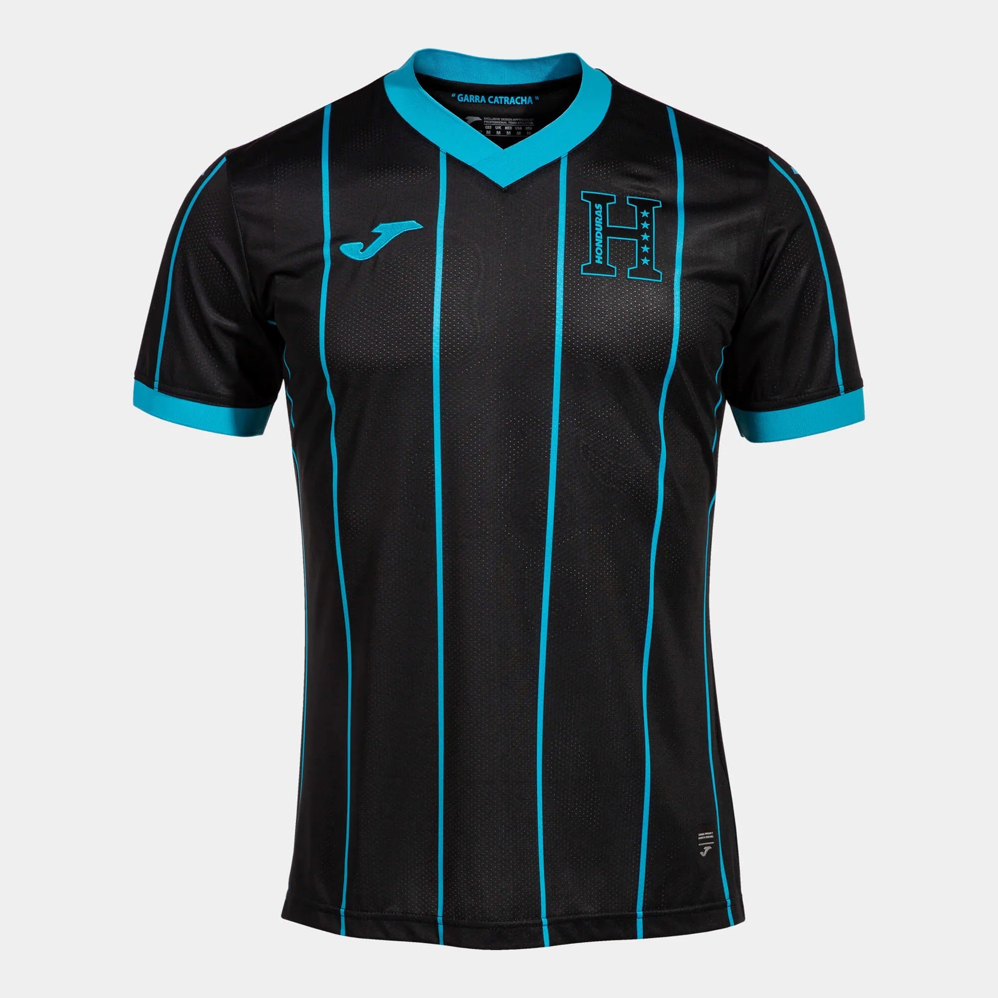 Joma 2023-24 Honduras Away Jersey - Black-Light Blue (Front)