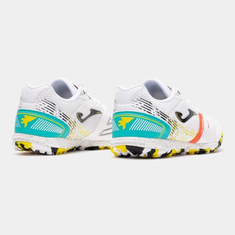 Joma Mundial 2502 Turf Soccer Shoes - White (Pair - Lateral Back)