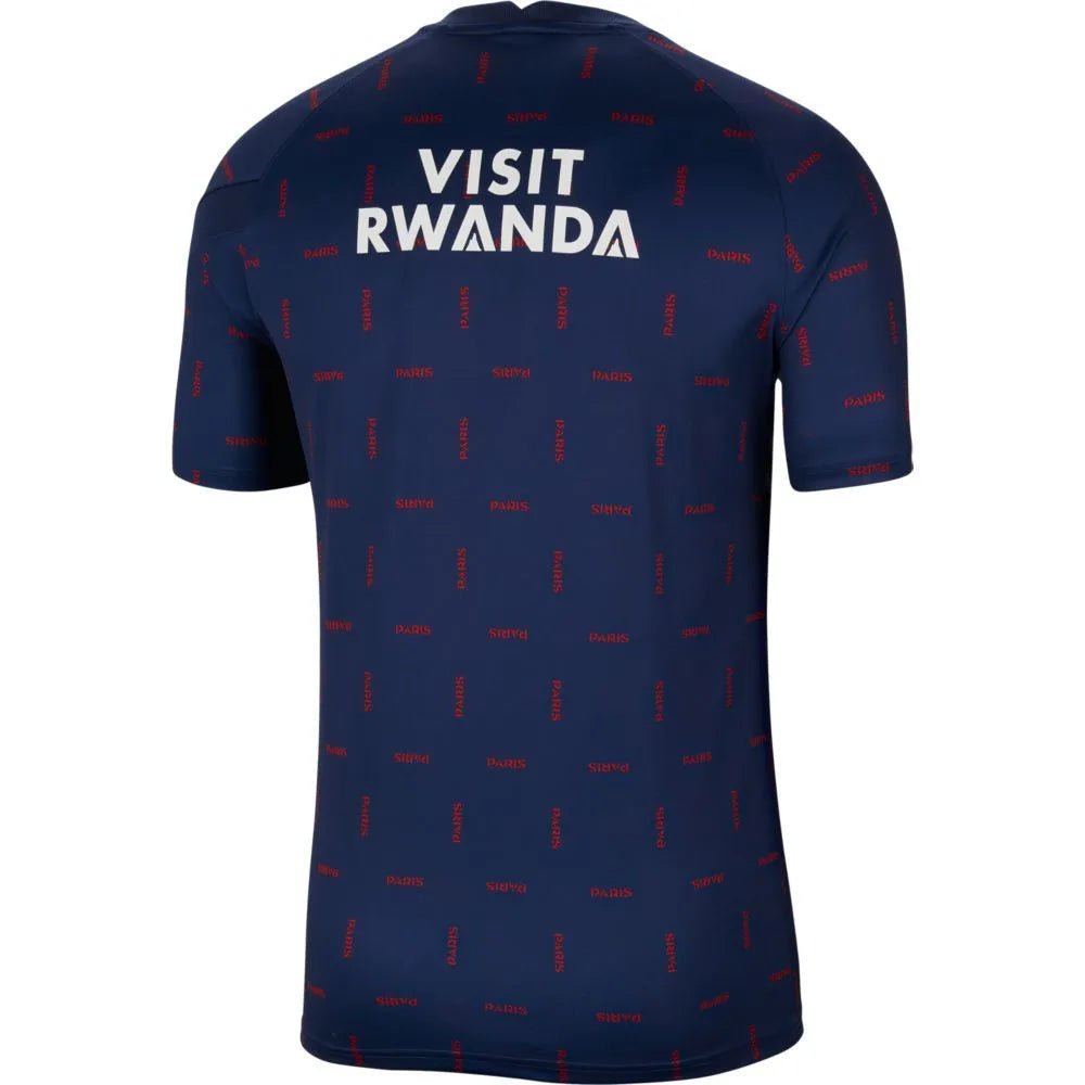 Jordan 2021-22 PSG Pre-Match SS Jersey - Midnight Navy (Back)