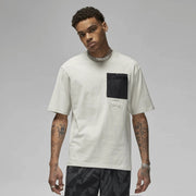 Jordan 2022-23 Paris Saint-Germain Pocket T-Shirt White-Dark Grey (Model - Front)