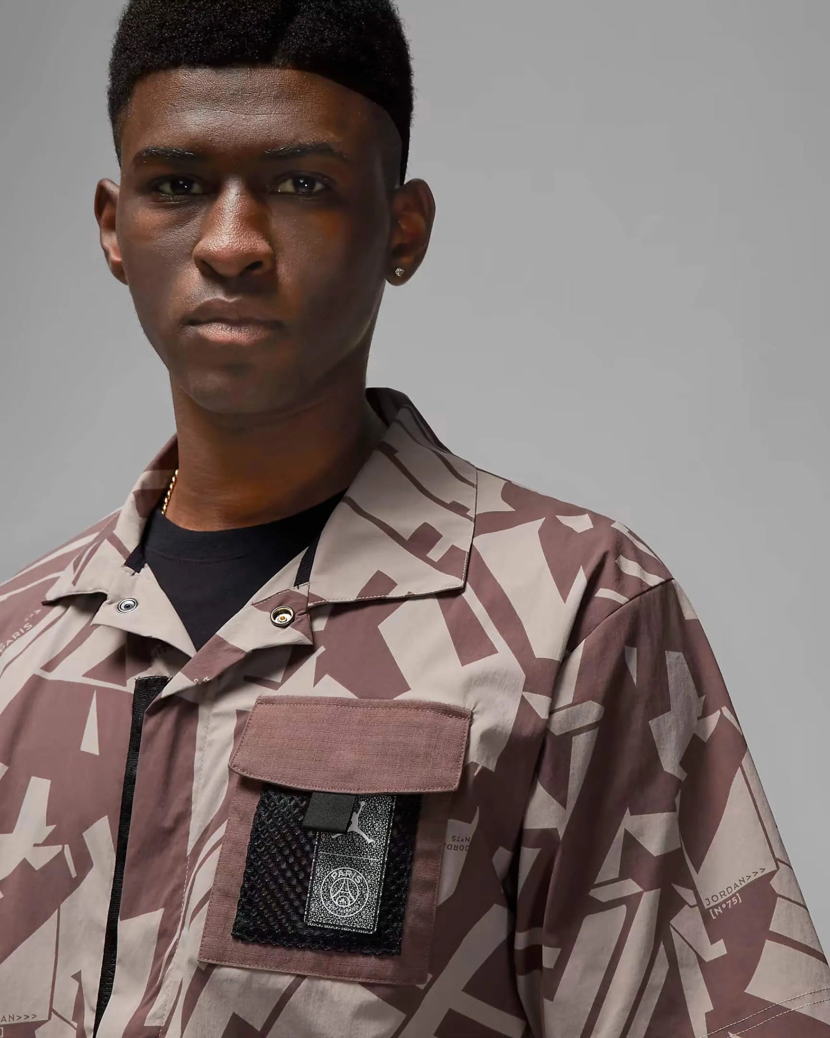 Jordan 2022-23 Paris Saint-Germain Statement Shirt - Pumice-Plum Eclipse (Detail 1)