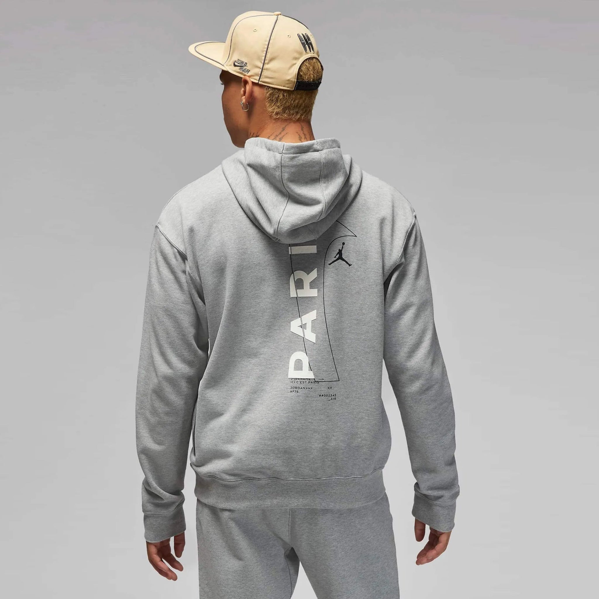 Nike 2022-23 PSG Mens Pullover Hoodie (Model - Back)