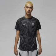 Jordan 2022-23 PSG Pre-Match Jersey - Black-Grey (Model - Front)