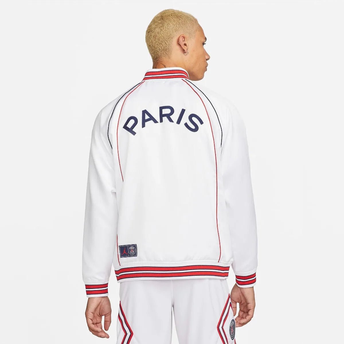 Jordan 2022 PSG Club Anthem Jacket - White (Model - Front)
