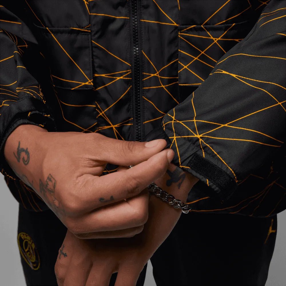 Jordan 2023 PSG Anthem Track Jacket - Black-Yellow (Detail 7)