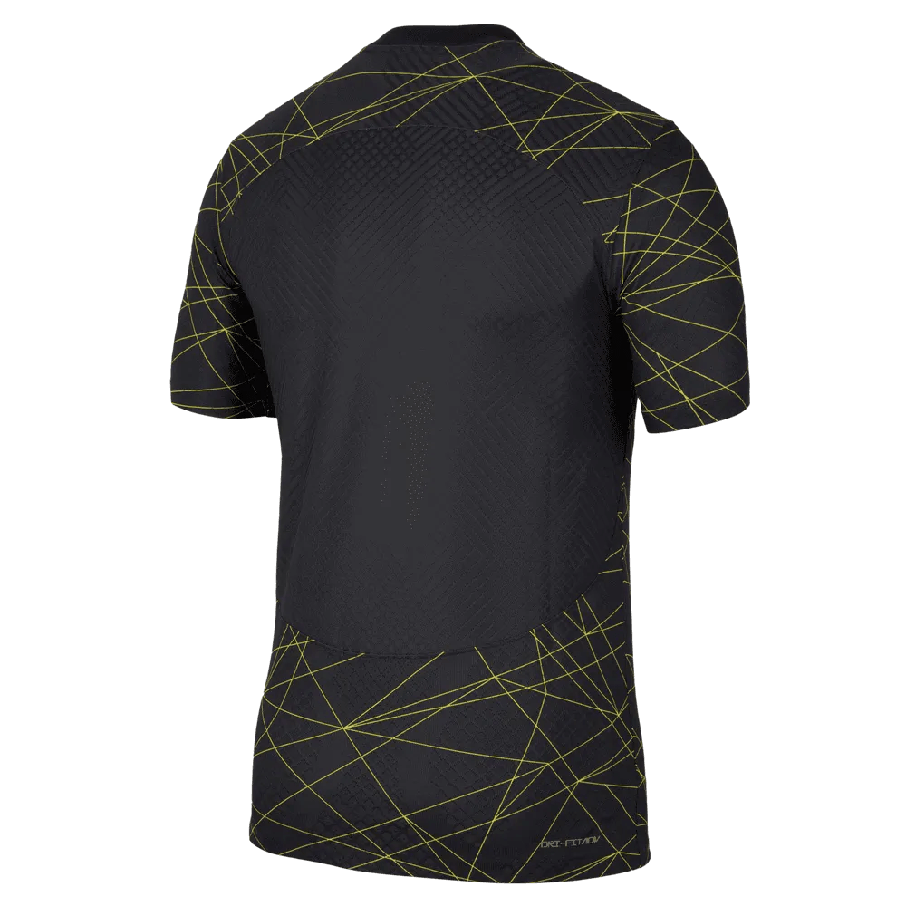 Jordan 2022-23 PSG Authentic Fourth Jersey - Black-Yellow (Back)