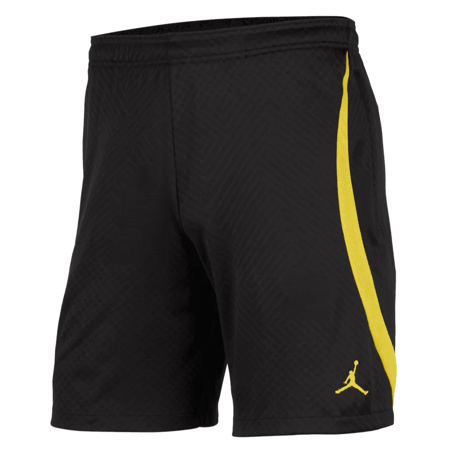 Jordan 2023 PSG Strike Shorts - Black-Yellow (Front)
