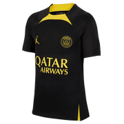 Jordan 2022-23 Youth PSG DF Knit Strike Top - Black - Yellow (Front)