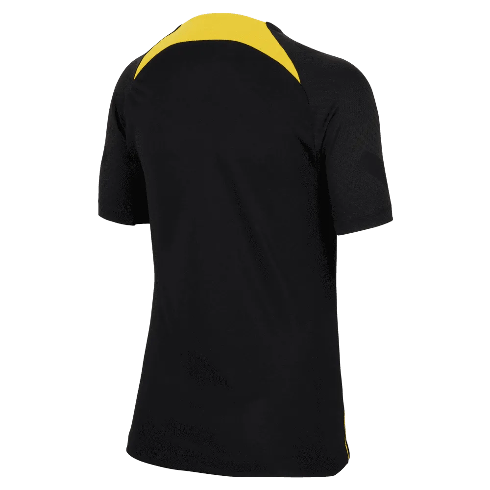 Jordan 2022-23 Youth PSG DF Knit Strike Top - Black - Yellow (Back)