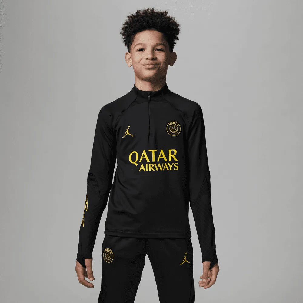 Jordan 2023 Youth PSG Strike Drill Top - Black - Yellow