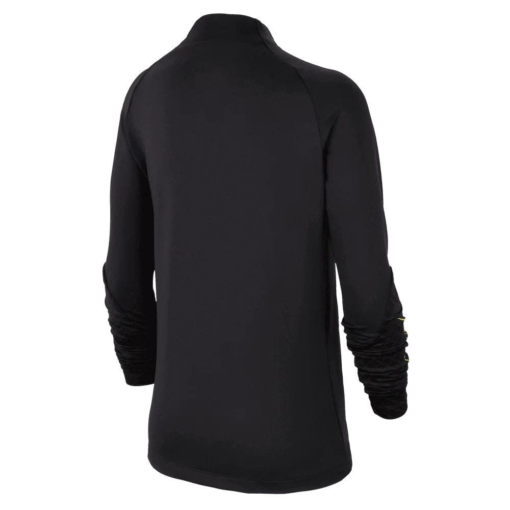 Jordan 2022-23 Youth PSG Strike Drill Top - Black - Yellow (Back)