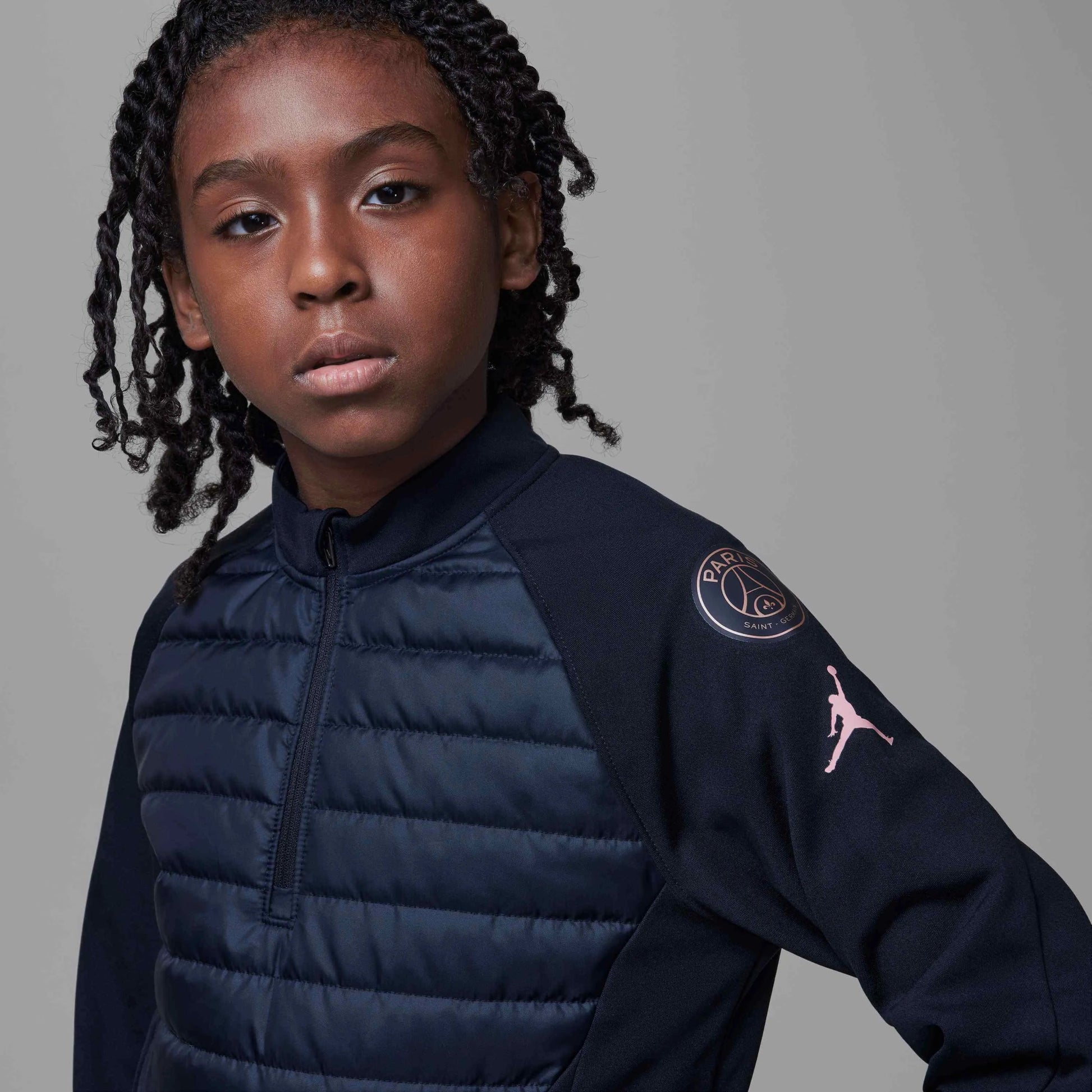 Jordan 2024-25 PSG Youth Academy Winter Warrior Drill Top (Detail 1)