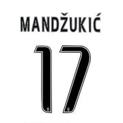 Juventus 2016/17 Home Mandzukic #17 Jersey Name Set