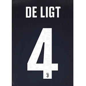 Juventus 2019/20 Home/Third De Ligt #4 Jersey Name Set