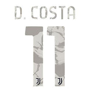 Juventus 2020/21 Away D. Costa #11 Jersey Name Set