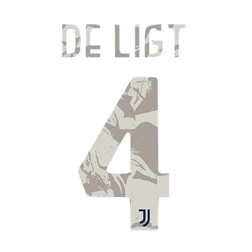 Juventus 2020/21 Away De Ligt #4 Jersey Name Set