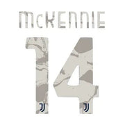 Juventus 2020/21 Away McKennie #14 Jersey Name Set