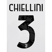 Juventus 2020/22 Home Chiellini #3 Jersey Name Set