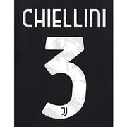 Juventus 2021/22 Away Chiellini #3 Jersey Name Set